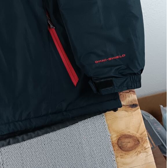 Columbia Omni Shield Jacket Coat Mens XXL Black/Gray Waterproof Outdoors Hooded - Picture 4 of 12